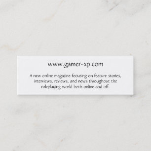 Gamer-XP Mini Business Card