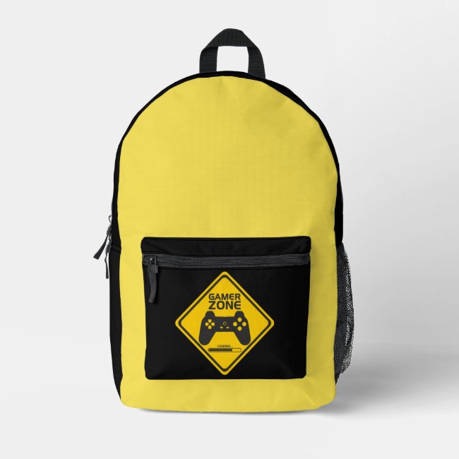 Gamer Zone Design BackPack Bag