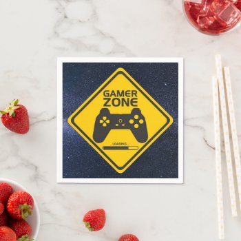 Gamer Zone Party Napkins by shm_graphics at Zazzle