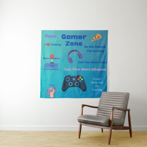 Gamer Zone Square Tapestry 