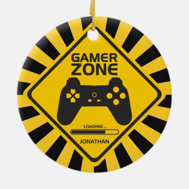 Gamer Zone Video Gaming Ornament (Back)