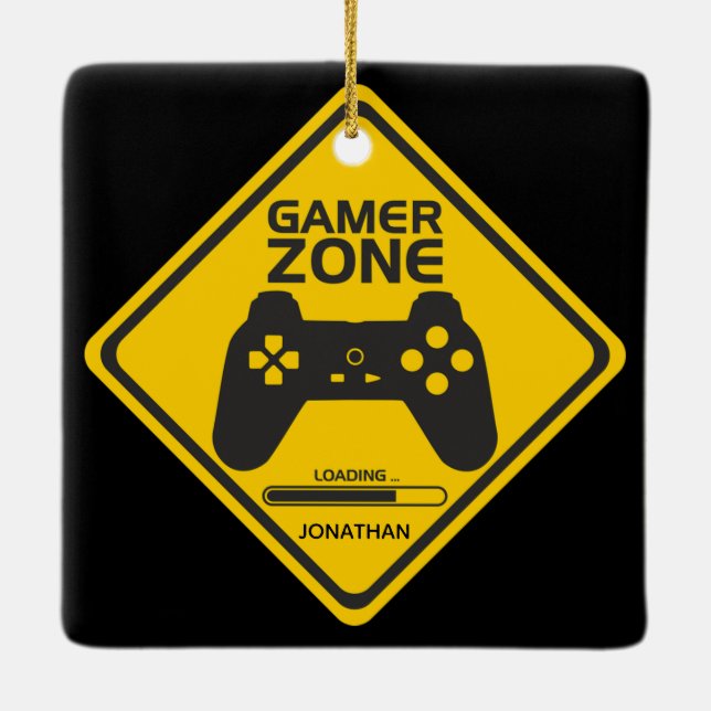 Gamer Zone Video Gaming Ornament (Back)