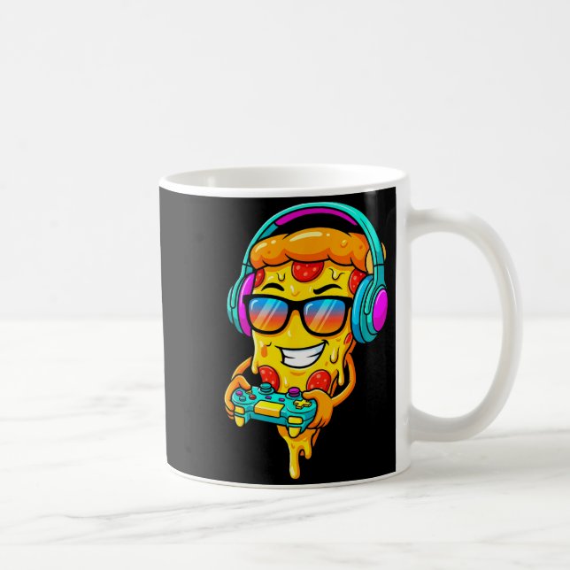 Gamer Zza Slice Video Gaming Boy Enthusiast Gamer  Coffee Mug (Right)