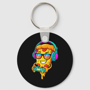 Gamer Zza Slice Video Gaming Boy Enthusiast Gamer  Keychain