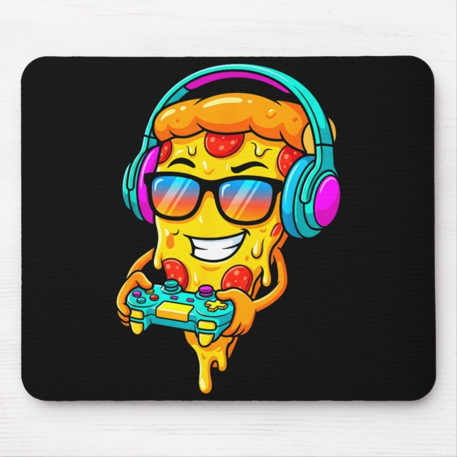 Gamer Zza Slice Video Gaming Boy Enthusiast Gamer  Mouse Pad (Front)