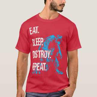 GAMERA 96 Eat Sleep Destroy Repeat T-Shirt