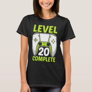 Gamers 20th Birthday 20 Years Old Bday Level 20 Co T-Shirt