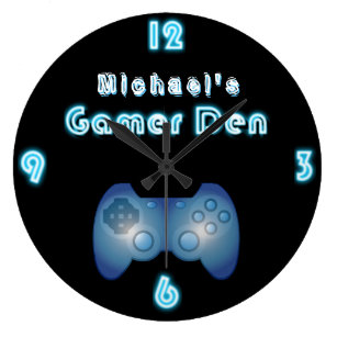 Gamers Clock Custom Den ManCave Boys Room