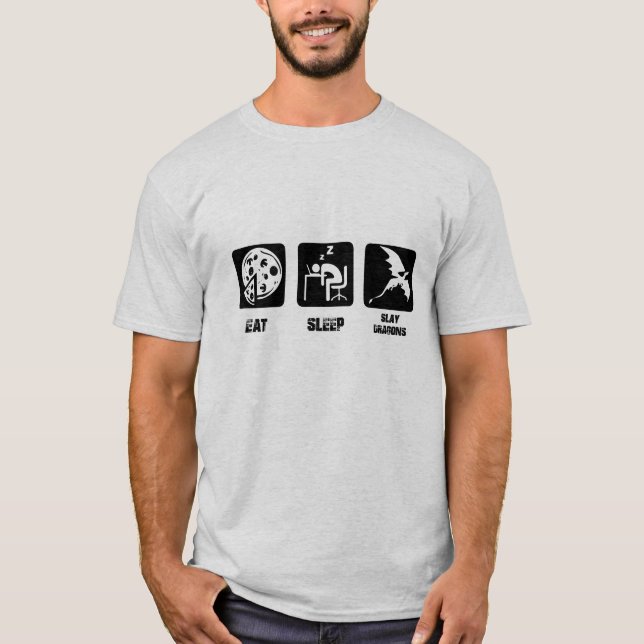 Gamers Daily Routine T-Shirt (Front)