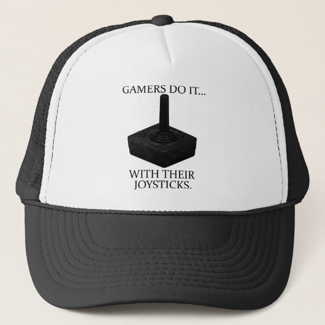 Gamers Do It... With Their Joysticks. Trucker Hat (Front)