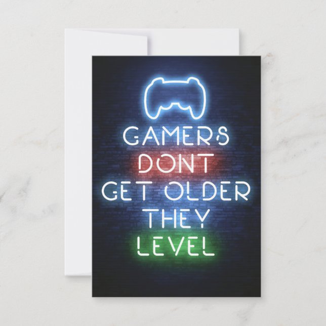 Gamers Do Not Get Older RSVP Card (Front)
