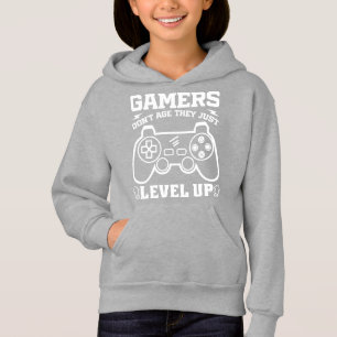 Gamers Don't Age They just Level Up Birthday Gamer Hoodie