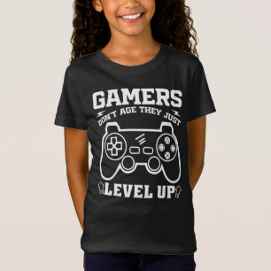 Gamers Don't Age They just Level Up Birthday Gamer T-Shirt
