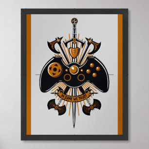 Gamers framed art