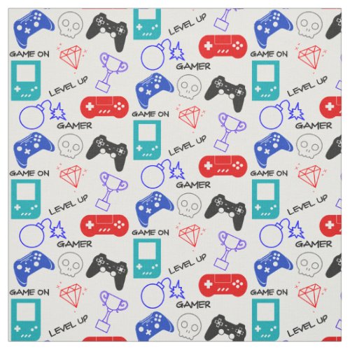 Gamers Funny Quote  Video Game Controller Graphic Fabric
