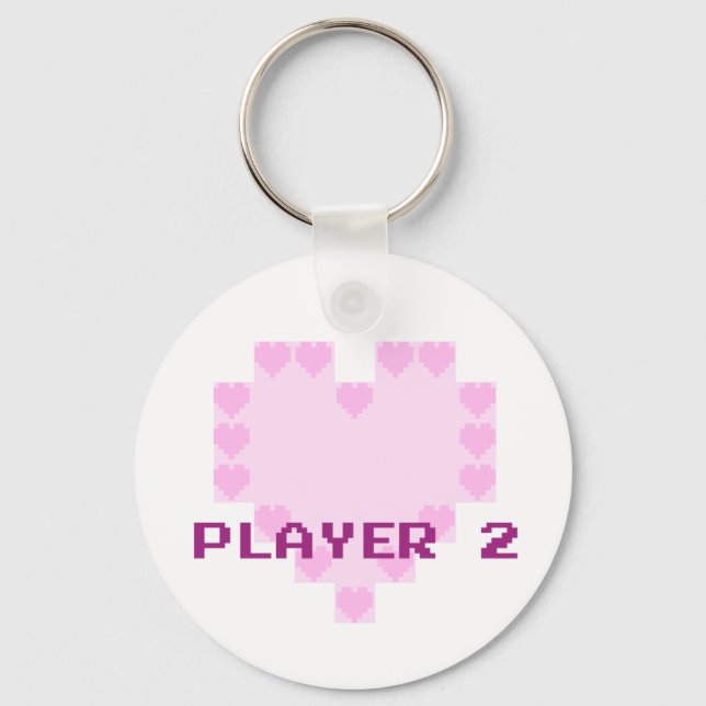 Gamers in Love - Player 2 Keychain (Front)