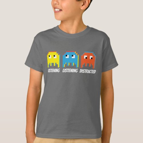 Gamers listening listening distracted kids t_shirt