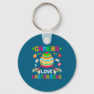 Gamers Love Easter Eggs Easter Day For Teens Boys Keychain