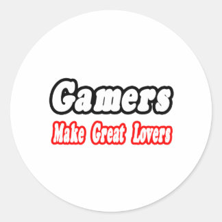 Gamers Make Great Lovers Classic Round Sticker