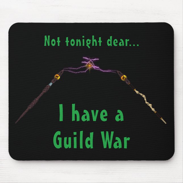 Gamers MMORPG War Humorous Mousepad (Front)