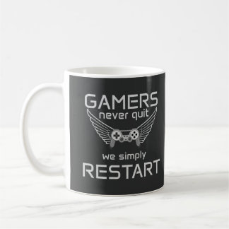 Gamers Never Quit Retro Quote Coffee Mug