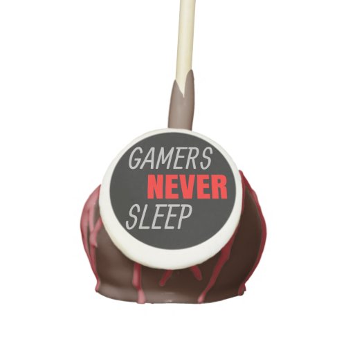 Gamers Never Sleep Video Game Lover Gift Cake Pops