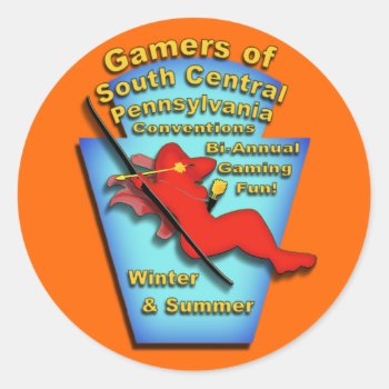 Gamers Of Summer/winter Sticker! Classic Round Sticker by PocketChangeProHBGPA at Zazzle