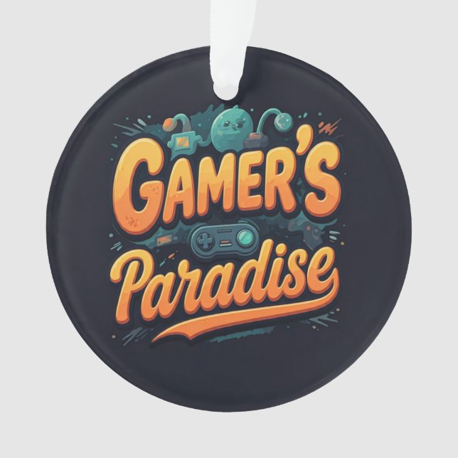 Gamer's Paradise  Ornament (Front)