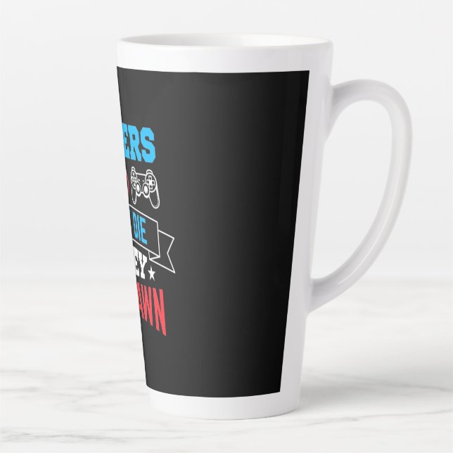 Gamers They Respawn Latte Mug (Right)