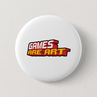 Games Are Art - Gamer Gaming Video Game Pinback Button