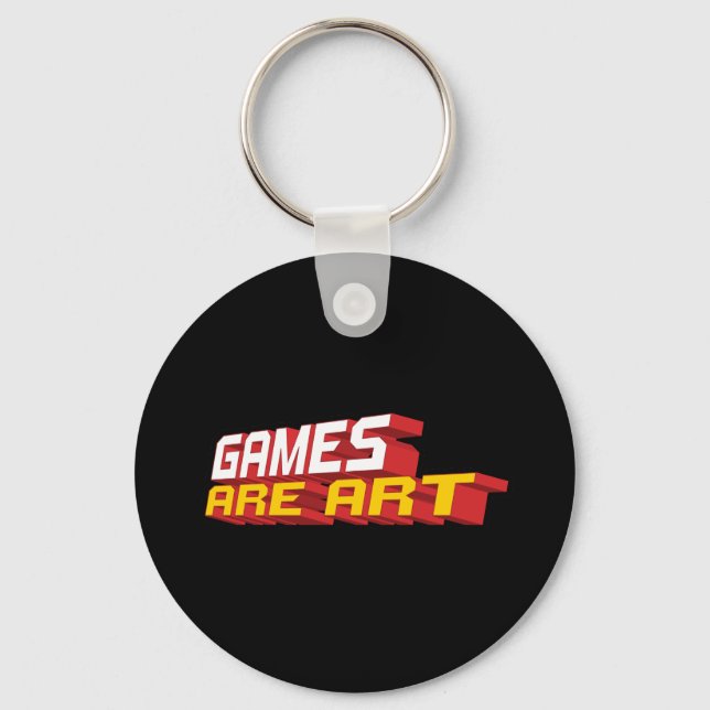 Games Are Art Keychain (Front)