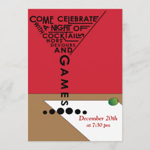 Games & Cocktails Invitation
