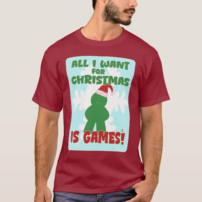 Games For Christmas Fun Holiday Slogan Art T-Shirt (Front)