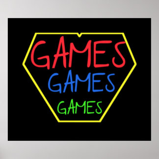 GAMES GAMES GAMES POSTER
