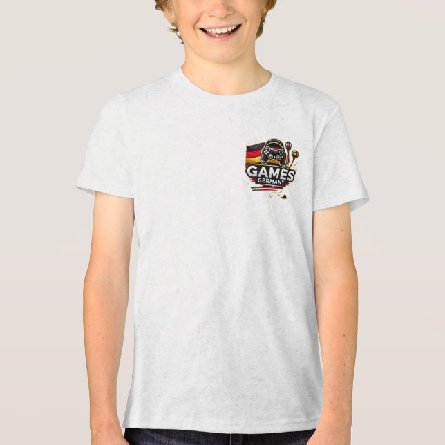 Games Germany T-Shirt - Show your gaming style! Tri-Blend Shirt (Front)