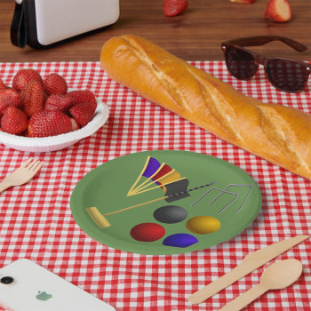Games Of Croquet Paper Plates by spudcreative at Zazzle