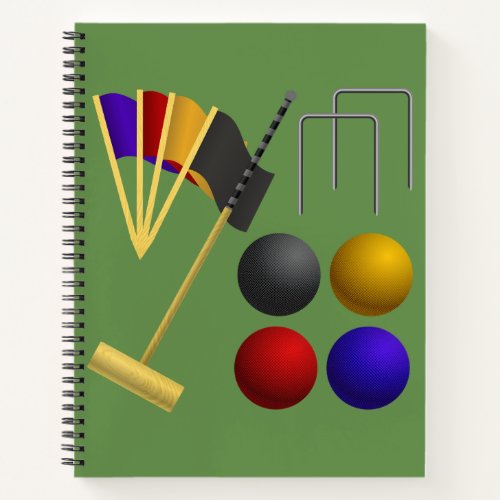 Games Of Croquet Spiral Notebook