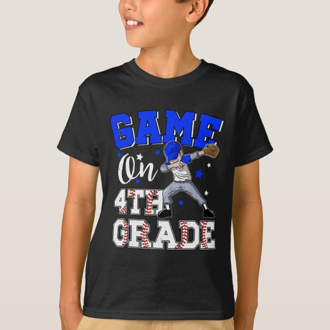 Games On 4th Grade  Boy Dabbing First Day Of Schoo T-Shirt (Front)