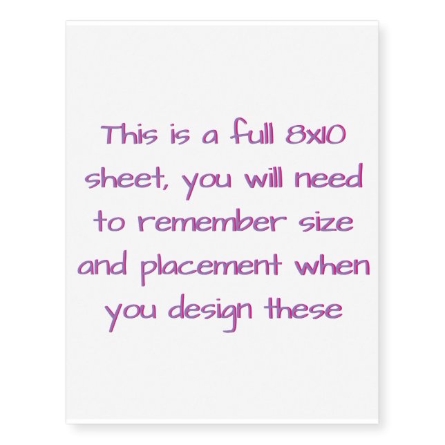 Games Tattoo Temporary (Front)