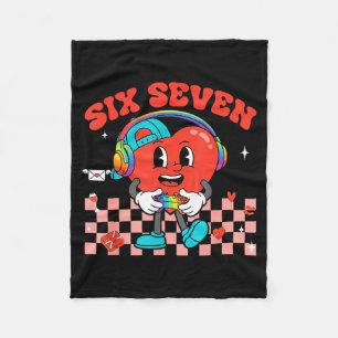 Games Valentine 67 Six Seven Funny Gamer Heart Cut Fleece Blanket