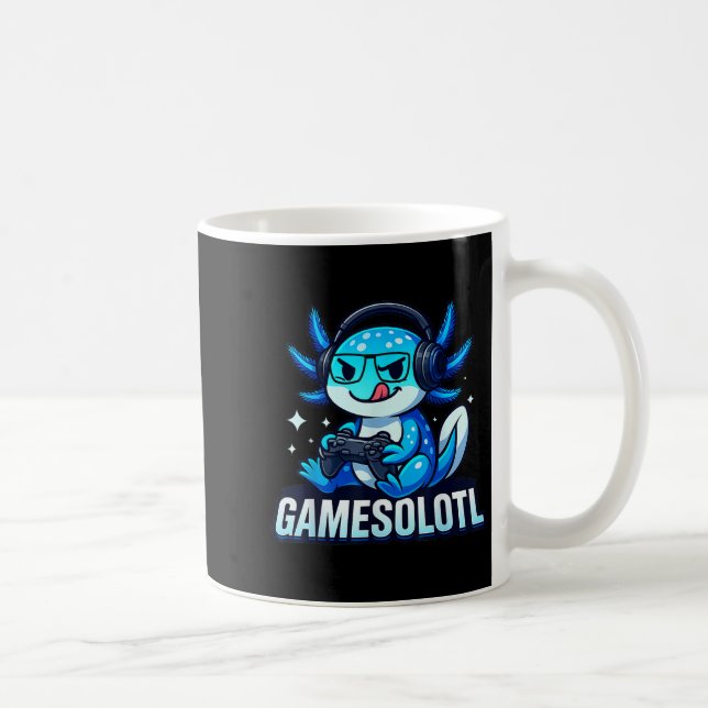 Gamesolotl Axolotl Fish Gamer Gaming Anime Video G Coffee Mug (Right)