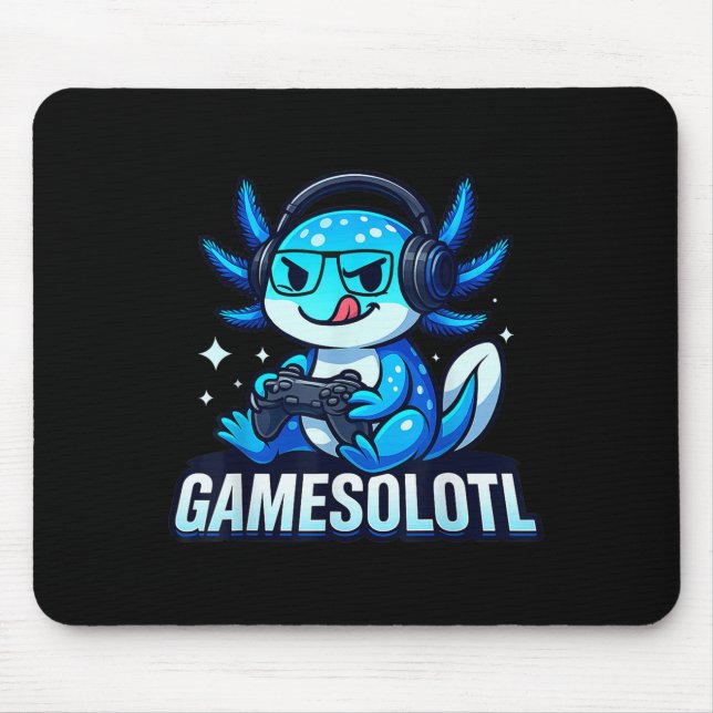 Gamesolotl Axolotl Fish Gamer Gaming Anime Video G Mouse Pad (Front)