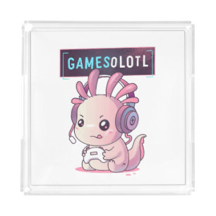 Gamesolotl - Axolotl Gamer Acrylic Tray