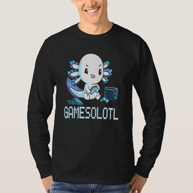 Gamesolotl Axolotl Gamer Fish Video Games T-Shirt (Front)