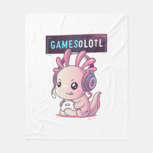 Gamesolotl - Axolotl Gamer Fleece Blanket