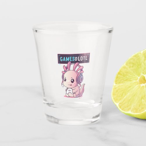 Gamesolotl _ Axolotl Gamer Shot Glass