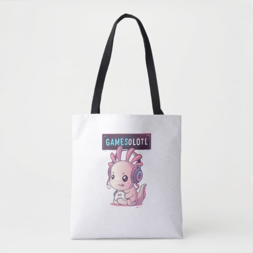 Gamesolotl _ Axolotl Gamer Tote Bag