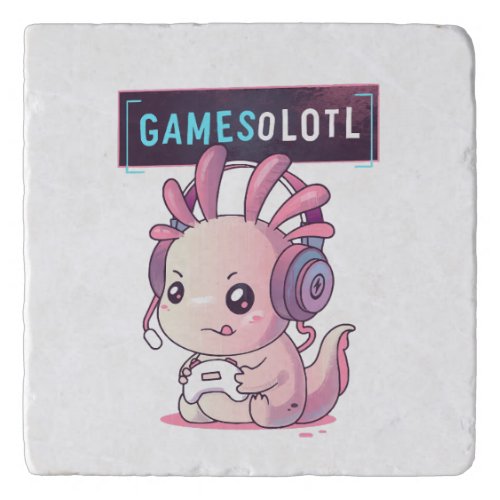 Gamesolotl _ Axolotl Gamer Trivet