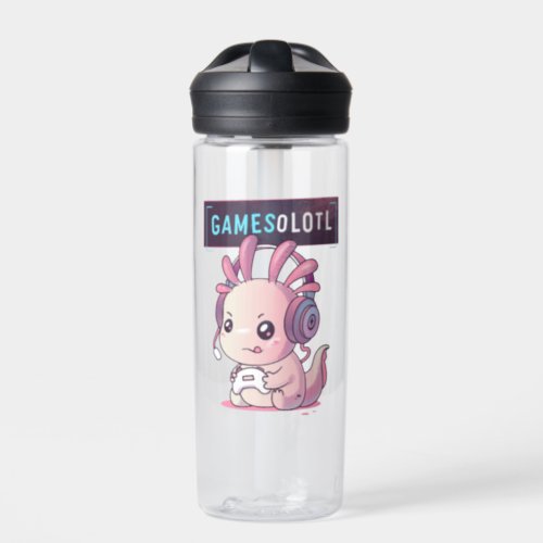 Gamesolotl _ Axolotl Gamer Water Bottle