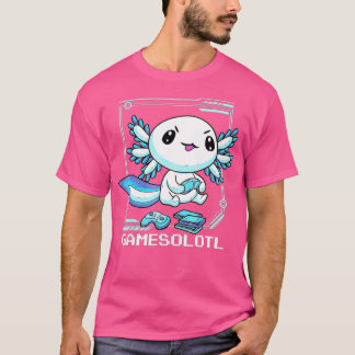Gamesolotl Axolotl Playing Video Games T-Shirt